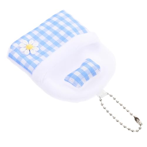ERINGOGO Puppenschlafsack Puppenbett Schlafsack Kuscheliger Schlafsack Puppen Schlafsack mit Kette Puppen Schlafsack blau Mini-Schlafsack für Puppe Minitasche für Puppe Plüsch von ERINGOGO