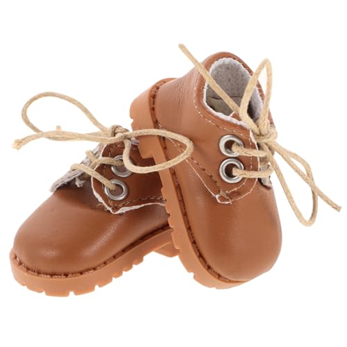 ERINGOGO 1paar Exquisite Miniatur Puppenschuhe Aus Kunstleder Für Puppen Dekorative Mini Schuhe Langlebig Und Tragbar Spielzeug Für Puppendekoration von ERINGOGO