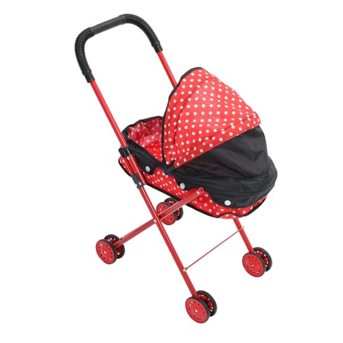 ERINGOGO Puppenwagen Stabiler Kinderwagen für Puppen Leicht Tragbar mit Weichem Griff Fördert Hand Auge Koordination Geeignet für Ab Jahren von ERINGOGO