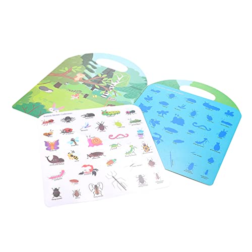 ERINGOGO Aufkleb Buch Für Junge Mädchen Pädagogisches Beschäftigungsbuch Stickerbuch-Spielzeug Lernspielzeug Für Kleinkinder Früher Lernbuch Für Vorschüler Aktivitäten Spielzeug von ERINGOGO
