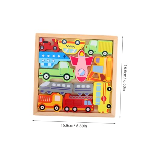 ERINGOGO Puzzle Holzspielzeug Fahrzeug Steckpuzzle für Vorschule Intellektuelle Hand Auge Koordination und Kognitive Entwicklung Ab Jahren von ERINGOGO