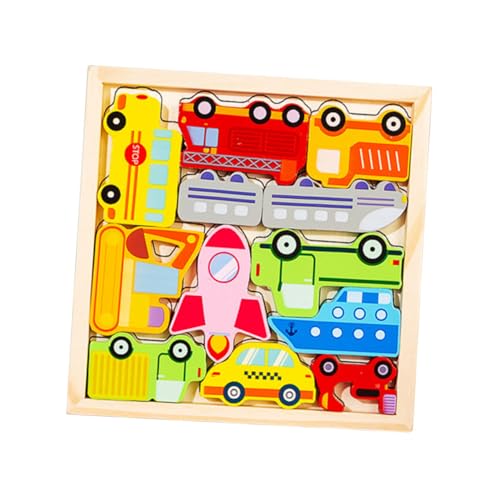 ERINGOGO Puzzle Kinder-Accessoire Lernspielzeug Für Kinder Lernspielzeug Für Den Haushalt Holzbausteine 3D-rätsel Bausatz Ausgleichsblöcke Kleinkind Baby Produkte Dreidimensional Hölzern von ERINGOGO