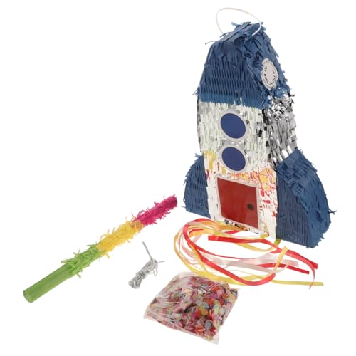 ERINGOGO Raketenspielzeug Feierlichkeiten Jungs Weltraum-pinata Geburtstagsdekoration Party Dekorationen Pinata-mädchengeburtstag Pinata-stick Raketen-piñata Papier von ERINGOGO
