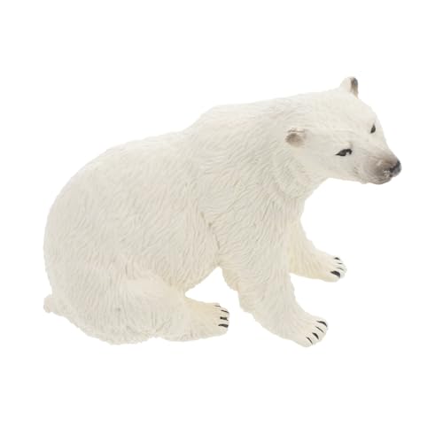 ERINGOGO Realistisches Eisbär Modell Kunststoff Figur Wildtier Dekoration für Zuhause Wohnzimmer Büro Geschenk von ERINGOGO