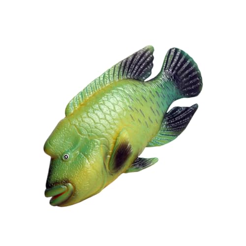 ERINGOGO Realistisches Humphead Wrasse Fischmodell aus Kunststoff Lebensechte Simulation Meeresbewohner Pädagogisches Fischornament zur Aquarium und Wohnraumdekoration von ERINGOGO