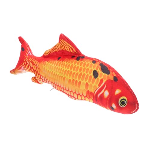 ERINGOGO Realistisches Karpfen Plüschtier Weiches Kawaii Kuschelkissen Farbenfrohes Lernspielzeug für Niedliches Goldfisch Ornament für Katzen und Geburtstage von ERINGOGO