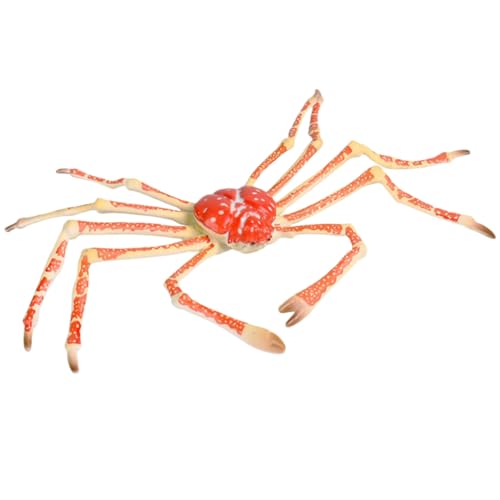 ERINGOGO Realistisches Krabbenmodell aus Kunststoff Lebensechte Meeres Tierfigur Leuchtende Farben Kognitives Lernspielzeug für Kreative Spiele und Pädagogische Zwecke von ERINGOGO