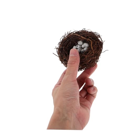 ERINGOGO Realistisches Mini Vogelnest mit Kleinen Künstlichen Eiern aus Rattan Dekoratives Nest für Garten Zuhause Party und Weihnachten Vielseitige Deko für Frühling und Festtage ERINGOGO Realistisches Mini Vogelnest mit Kleinen Künstlichen Eiern aus Rattan Dekoratives Nest für Garten Zuhause Party und Weihnachten Vielseitige Deko für Frühling und Festtage von ERINGOGO