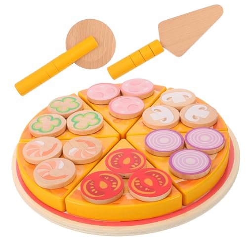 ERINGOGO Realistisches Pizza-schneidspielzeug Aus Holz, Spiel- Und Essensset, Rollenspiel-küchenzubehör Für Kinder, Fördert Fantasievolles Spielen Und Die Entwicklung Der Feinmotorik ERINGOGO Realistisches Pizza-schneidspielzeug Aus Holz, Spiel- Und Essensset, Rollenspiel-küchenzubehör Für Kinder, Fördert Fantasievolles Spielen Und Die Entwicklung Der Feinmotorik von ERINGOGO