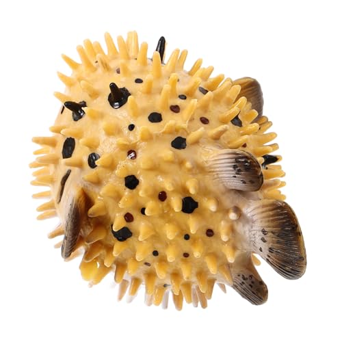 ERINGOGO Realistisches Pufferfisch Hochdetaillierte Pufferfisch Figur für Sicheres Kunststoff Badespielzeug Meerestiere für DIY Dekoration und Lernspielzeug von ERINGOGO
