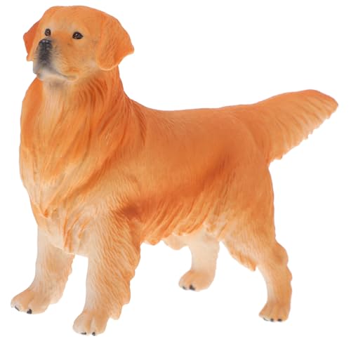 ERINGOGO Realistisches Retriever Hundemodell Kunststoff Figur Vivid Welpen Ornament Lernspielzeug und Deko für Kinderzimmer und Garten von ERINGOGO