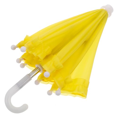 ERINGOGO Regenschirm für Puppen Dekorativer Gelber Parasol für Puppenhaus Zubehör und Fotorequisiten Kleiner Regenschirm für Stilvolle Puppenmode ERINGOGO Regenschirm für Puppen Dekorativer Gelber Parasol für Puppenhaus Zubehör und Fotorequisiten Kleiner Regenschirm für Stilvolle Puppenmode von ERINGOGO