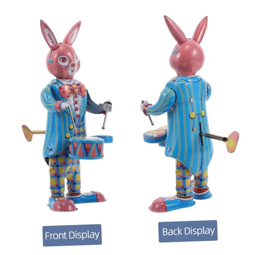 ERINGOGO Retro Hase Figur Aufziehspielzeug Trommelnder Roboter für Musikinteresse Büro Dekoration Künstlerisches Sammlerstück Zubehör ERINGOGO Retro Hase Figur Aufziehspielzeug Trommelnder Roboter für Musikinteresse Büro Dekoration Künstlerisches Sammlerstück Zubehör von ERINGOGO