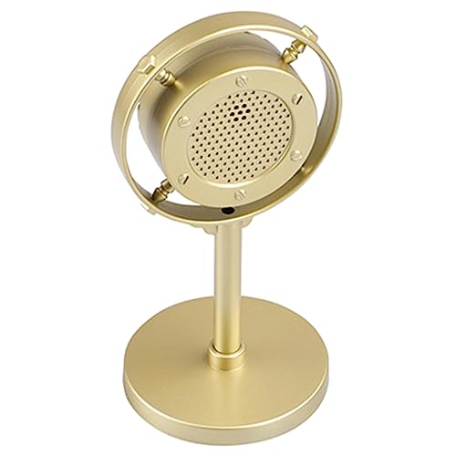 ERINGOGO Retro -mikrofonmodell Mikrofondekoration Mikrofonstütze Simulationsmikrofone Gefälschtes Mikrofon Kleines Mikrofon Simulation Requisiten Mikrofon Prop-mikrofon Abs Golden von ERINGOGO