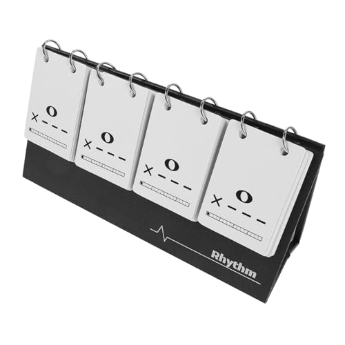 ERINGOGO Rhythmus Lernkarten Musiktheorie Flashcards für Anfänger und Fortgeschrittene Tragbare Übungskarten mit Integriertem Kalender Täglichen Rhythmus und Notenpraxis Musikunterricht von ERINGOGO