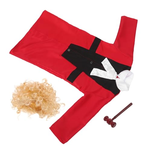 ERINGOGO Richterkostüm mit Mantel und Kopfbedeckung Detailreiches Bühnenoutfit für Rollenspiele und Halloween Fördert Selbstbewusstsein und Schauspielkunst Langlebig und Bequem ERINGOGO Richterkostüm mit Mantel und Kopfbedeckung Detailreiches Bühnenoutfit für Rollenspiele und Halloween Fördert Selbstbewusstsein und Schauspielkunst Langlebig und Bequem von ERINGOGO