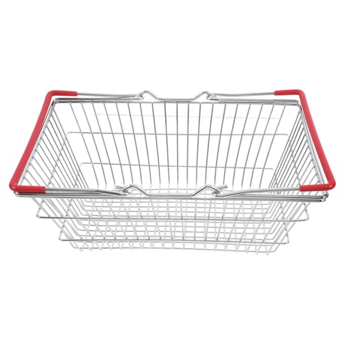 ERINGOGO Robuster Mini Einkaufskorb aus Eisen mit Griff Stabiles Aufbewahrungskörbchen für Realistisches für Kaufladen Klassenzimmer und Partydeko in Rot ERINGOGO Robuster Mini Einkaufskorb aus Eisen mit Griff Stabiles Aufbewahrungskörbchen für Realistisches für Kaufladen Klassenzimmer und Partydeko in Rot von ERINGOGO