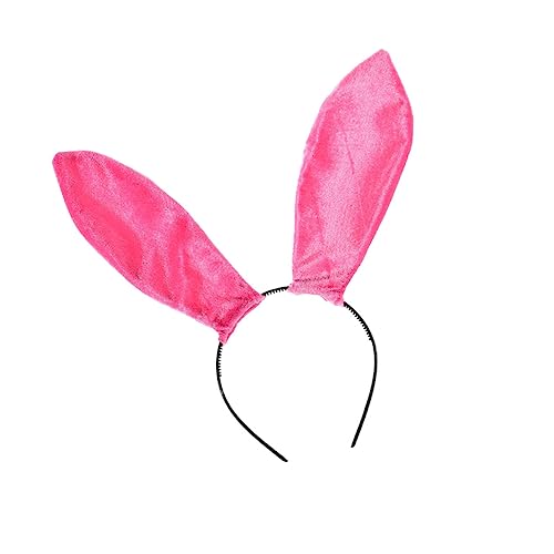 ERINGOGO Rosa Samt Hasenohren Haarreif Leichtes Party haarband Rutschfest für Cosplay Performance Kostüm Zubehör von ERINGOGO