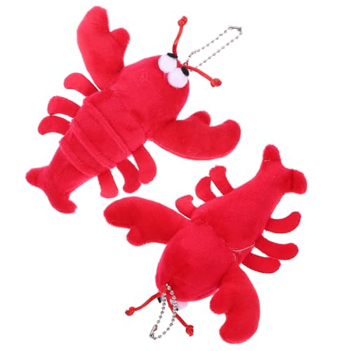 ERINGOGO Rotes Kuscheltier Kleiner Flusskrebs Plüschanhänger Weiches Stofftier Bag Charm Umweltfreundlich Flauschig Geschenkidee für Erwachsene von ERINGOGO