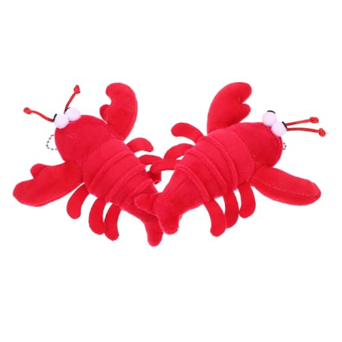 ERINGOGO Rotes Plüsch Kuscheltier Kleiner Flusskrebs Weiches Stofftier Anhänger Dekoration Umweltfreundlich Gefüllt als Schlüsselanhänger und Wohnaccessoire von ERINGOGO
