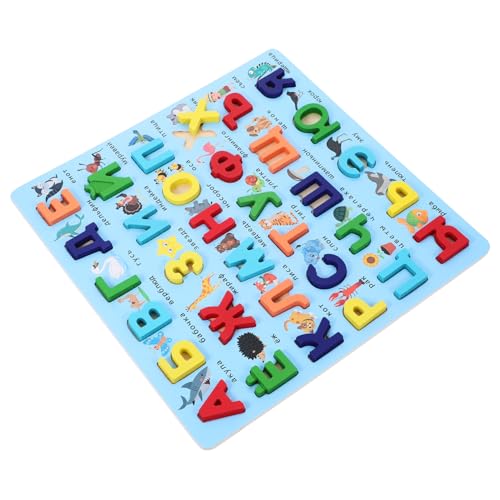 ERINGOGO Russisches Puzzle Russisch Lernen Denksportaufgaben Russisches Alphabet Alphabet-Zug-Puzzle Holz von ERINGOGO