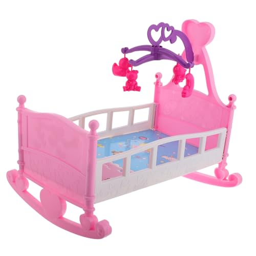 ERINGOGO Satz Schaukelbett für Puppen Betten Modell Miniatur-Puppenstubenbett Puppenhausmöbel puppenmöbel Bett Miniatur -Schlafzimmermöbel winzige Möbel Plastik von ERINGOGO