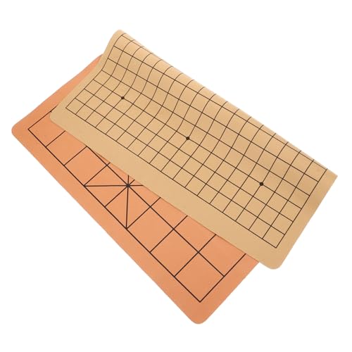 ERINGOGO Schachbrett Schachspiel-Requisite China-Schach Zusammenklappbares Spielbrett Kunstleder Light Brown von ERINGOGO