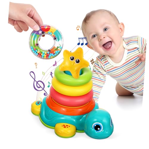 ERINGOGO Stapelbares Baby-musikspielzeug mit Schildkrötengeräuschen Früherziehungsspielzeug für Jungen und Mädchen Mädchenspielzeug ERINGOGO Stapelbares Baby-musikspielzeug mit Schildkrötengeräuschen Früherziehungsspielzeug für Jungen und Mädchen Mädchenspielzeug von ERINGOGO