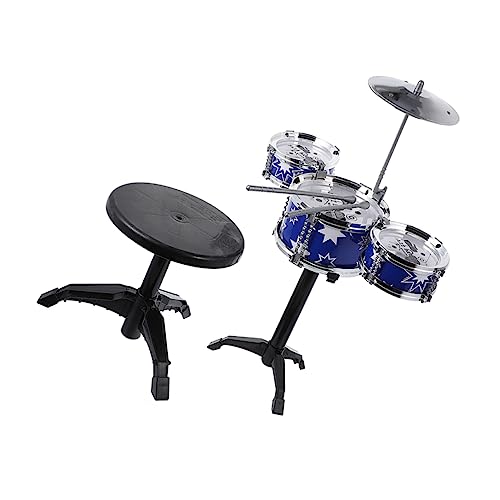 ERINGOGO Schlagzeug Set Lernspielzeug Musikinstrument für Jungen und Mädchen Pädagogisches Drum Set mit Realistischem Sound Langlebiges Trommelspielzeug zur Musikalischen Früherziehung von ERINGOGO