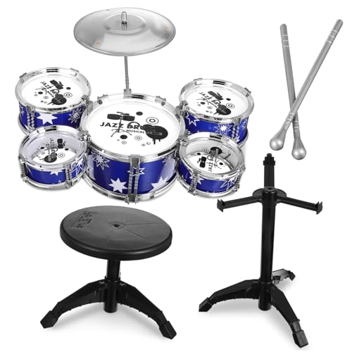 ERINGOGO Schlagzeug Set mit Stuhl TLG Musikinstrument für Fördert Rhythmusgefühl und Kreativität für Junge Musiker ERINGOGO Schlagzeug Set mit Stuhl TLG Musikinstrument für Fördert Rhythmusgefühl und Kreativität für Junge Musiker von ERINGOGO