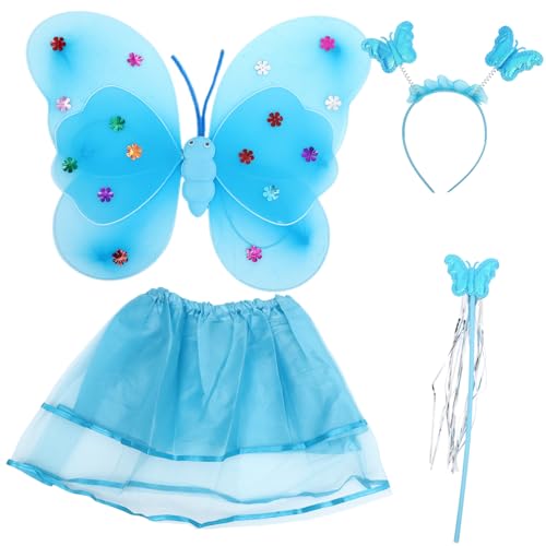 ERINGOGO Schmetterlingsflügel Kopfschmuck Zubehör Party Feenkostüm Rosa Schmetterlingsflügel Outfits Für Mädchen Kostüm Für Mädchen Valentinstag Schmetterlingshaarband von ERINGOGO