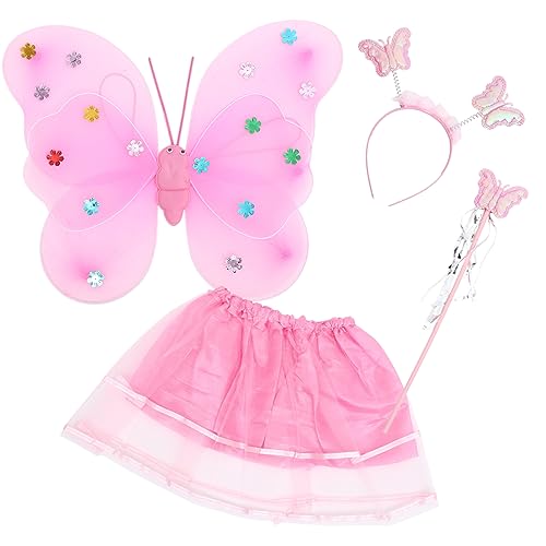 ERINGOGO Schmetterlingskostüm Set für Mädchen Teiliges Set mit Flügeln Zauberstab Rock und Haarband Kostüm für Karneval Fasching und Cosplay Events ERINGOGO Schmetterlingskostüm Set für Mädchen Teiliges Set mit Flügeln Zauberstab Rock und Haarband Kostüm für Karneval Fasching und Cosplay Events von ERINGOGO