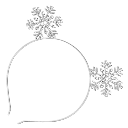 ERINGOGO Schneeflocken Haarreif Weihnachts Accessoire aus Metall Festliches Kopfband mit Filigraner Schneeflocken Form Geeignet für Erwachsene Modischer Haarschmuck für Weihnachtsfeiern und von ERINGOGO