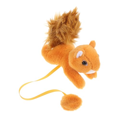 ERINGOGO Schulterplüsch Eichhörnchen Mini Eichhörnchen Figur Tierornament Entzückendes Pelziges Eichhörnchen Für Den Schreibtisch Eichhörnchen Plüsch Eichhörnchen Auf Der von ERINGOGO