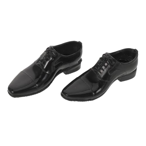 ERINGOGO Schwarze Actionfiguren Schuhe Spielzeugpuppenschuhe 12 Zoll Figurenschuhe 12 Zoll Soldatenschuhe Puppenspielzeugzubehör Puppenhaus Figuren Requisiten Figuren Puppenzubehör von ERINGOGO