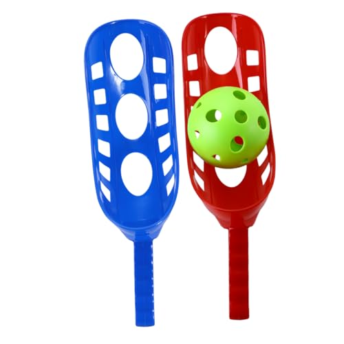 ERINGOGO Scoop Ball Spielset Für Teiliges Outdoor Mit Blauem Und Griff Gelbem Ball Für Strand Und Gartenaktivitäten Fördert Die Hand Auge Koordination von ERINGOGO
