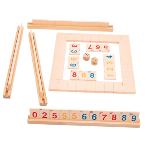 ERINGOGO Shut The Box Holzspiel Brettspiel aus Hochwertigem Holz Glatte Oberfläche Sicher für Erwachsene und Familien Pädagogisch für Grundrechenarten für Party und Gesellige Runden von ERINGOGO