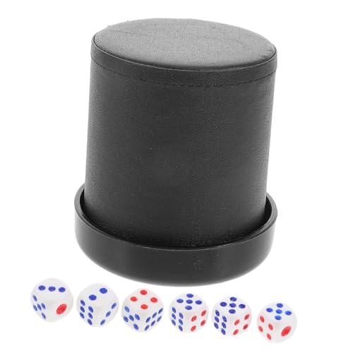 ERINGOGO Silent Würfelbecher Set mit Noise canceling Basis PU Leder Würfelbecher und Würfeln Geräuschreduzierender Würfel Shaker für Ktv Bar Spiele für Ruhige Spielrunden ERINGOGO Silent Würfelbecher Set mit Noise canceling Basis PU Leder Würfelbecher und Würfeln Geräuschreduzierender Würfel Shaker für Ktv Bar Spiele für Ruhige Spielrunden von ERINGOGO