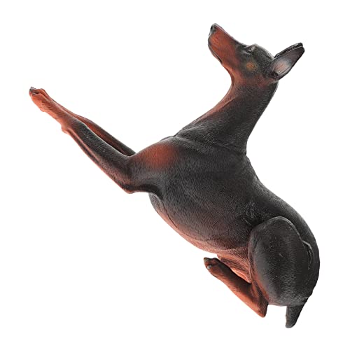 ERINGOGO Simulation Durbin-Modell schöafzimmerdeko Dog Toy Dogs Toys Hundestatue Dog Statue kleine Hundeverzierung Hundefigur Hundedekorationen für zu Hause Cartoon-Hund-Ornament Plastik von ERINGOGO