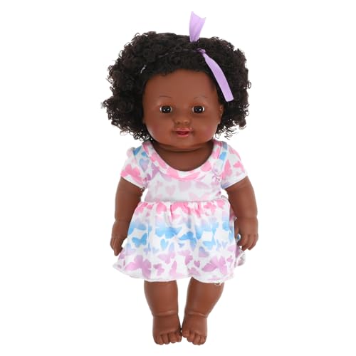ERINGOGO Simulation Einer Babypuppe Schwarze Babypuppe -babypuppe Realistische Puppen Schwarze Mädchenpuppe Für Babypuppen Puppen Für Puppenspielzeug Süße Puppe Vinyl von ERINGOGO