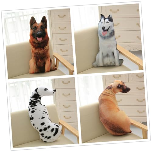 ERINGOGO Simulation Hundekissen Aus Plüsch Mit Pp-Baumwolle Gefüllt Geeignet Als Kissen Für Sofa Bett Oder Auto Sowie Als Heimdekoration von ERINGOGO