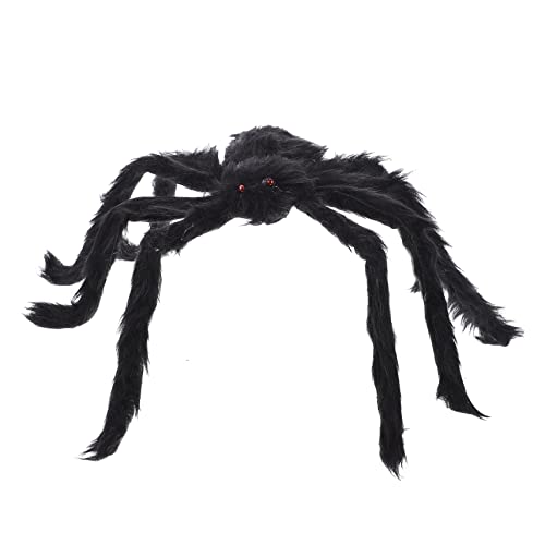 ERINGOGO Simulation Spinnenspielzeug Outdoor - gruselige haarige Spinnen Halloween - Schwarze Spinne Halloween Spinnen Halloween Spider Spinnenfigur Halloween - Spinne Wolle Black von ERINGOGO