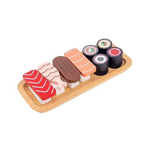 ERINGOGO Simulation Sushi aus Holz Pädagogisches Rollenspiel für Kleinkinder Farbenfrohes Sashimi Lernspielzeug Hand Auge Koordination und Fantasie Sicher und Glatt ERINGOGO Simulation Sushi aus Holz Pädagogisches Rollenspiel für Kleinkinder Farbenfrohes Sashimi Lernspielzeug Hand Auge Koordination und Fantasie Sicher und Glatt von ERINGOGO
