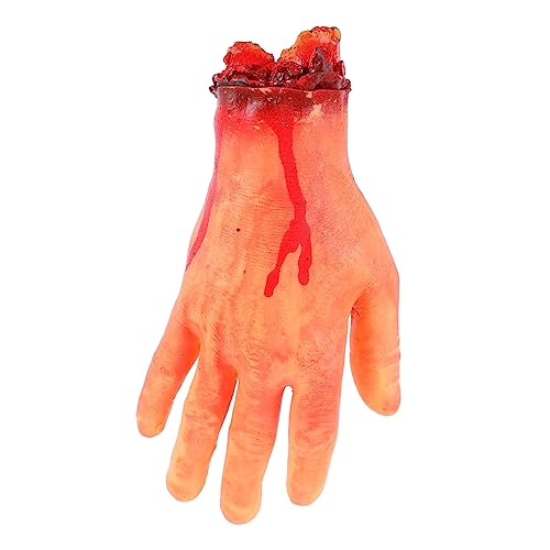 ERINGOGO Simulierte Blutige Hand Requisite Für Halloween Kreatives Zubehör Für Halloween Partys Gruselige Deko von ERINGOGO