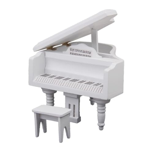 ERINGOGO Simuliertes Klavier Kleiner Klavierschmuck Mini-klavierornament Aus Holz Simulation Mini-Klavier Mini-hausklavier-Ornament Mini- -klavierdekor Aus Holz Mini - Hölzern Weiß von ERINGOGO