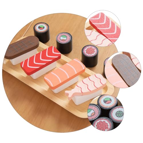 ERINGOGO Simuliertes Sushi Holz Kinderküche Rollenspiel Interaktiv Hand Auge Koordination Lernspielzeug für Jungen Mädchen ERINGOGO Simuliertes Sushi Holz Kinderküche Rollenspiel Interaktiv Hand Auge Koordination Lernspielzeug für Jungen Mädchen von ERINGOGO