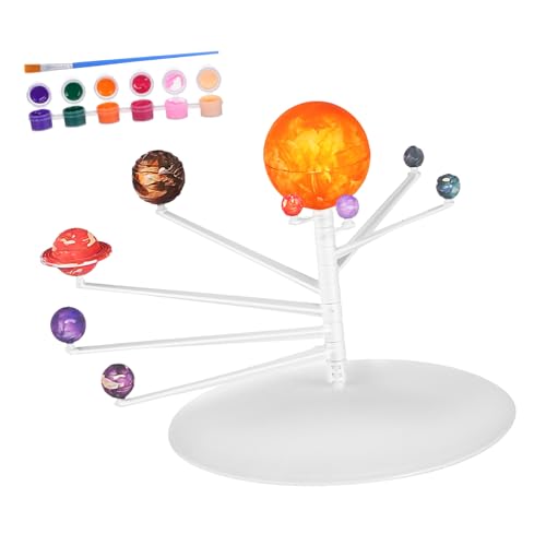 ERINGOGO Solar System Modellbausatz Planeten Abs Präzises Planetensystem Lernspielzeug für Fördert Bastelfähigkeiten Familienaktivität Dekoratives Weltraum Wissenschaftsprojekt von ERINGOGO