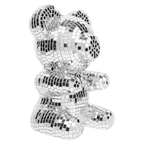 ERINGOGO Spiegel Disco Ball Bär Figur Langlebige Reflektierende Dekoration für Partys Hochzeiten Geburtstage und Tanzveranstaltungen und Bruchfest Silberfarben Klein ERINGOGO Spiegel Disco Ball Bär Figur Langlebige Reflektierende Dekoration für Partys Hochzeiten Geburtstage und Tanzveranstaltungen und Bruchfest Silberfarben Klein von ERINGOGO