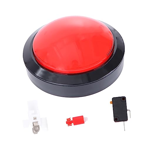 ERINGOGO Spielantwort Summer Elektronisches mit Großen Tasten und LED Lampe Batterieloser Digitaler Responder Rot für Interaktive Wettbewerbe und Spiele Einfach zu Bedienen von ERINGOGO