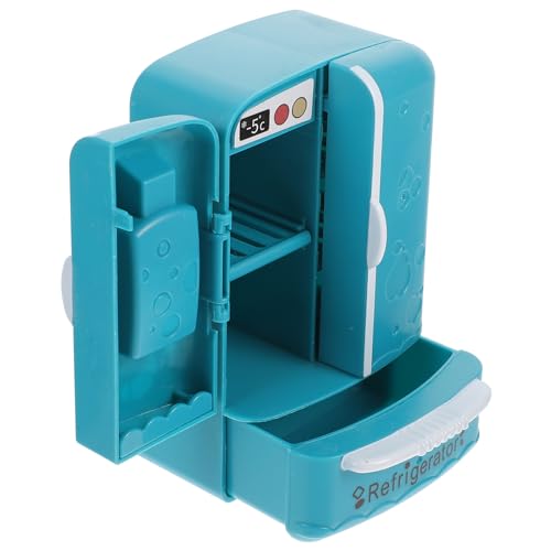ERINGOGO Spielzeugkühlschrank Blauer Miniaturkühlschrank Zum Basteln Abs Puppenhaus Miniaturkühlschrank Miniaturmöbel ERINGOGO Spielzeugkühlschrank Blauer Miniaturkühlschrank Zum Basteln Abs Puppenhaus Miniaturkühlschrank Miniaturmöbel von ERINGOGO